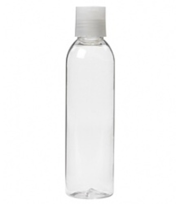 PET CLEAR 6OZ ROUND, With Disc Cap